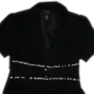 Tracy Evans Ltd. Women’s Casual Black Jacket with Piping Size 9